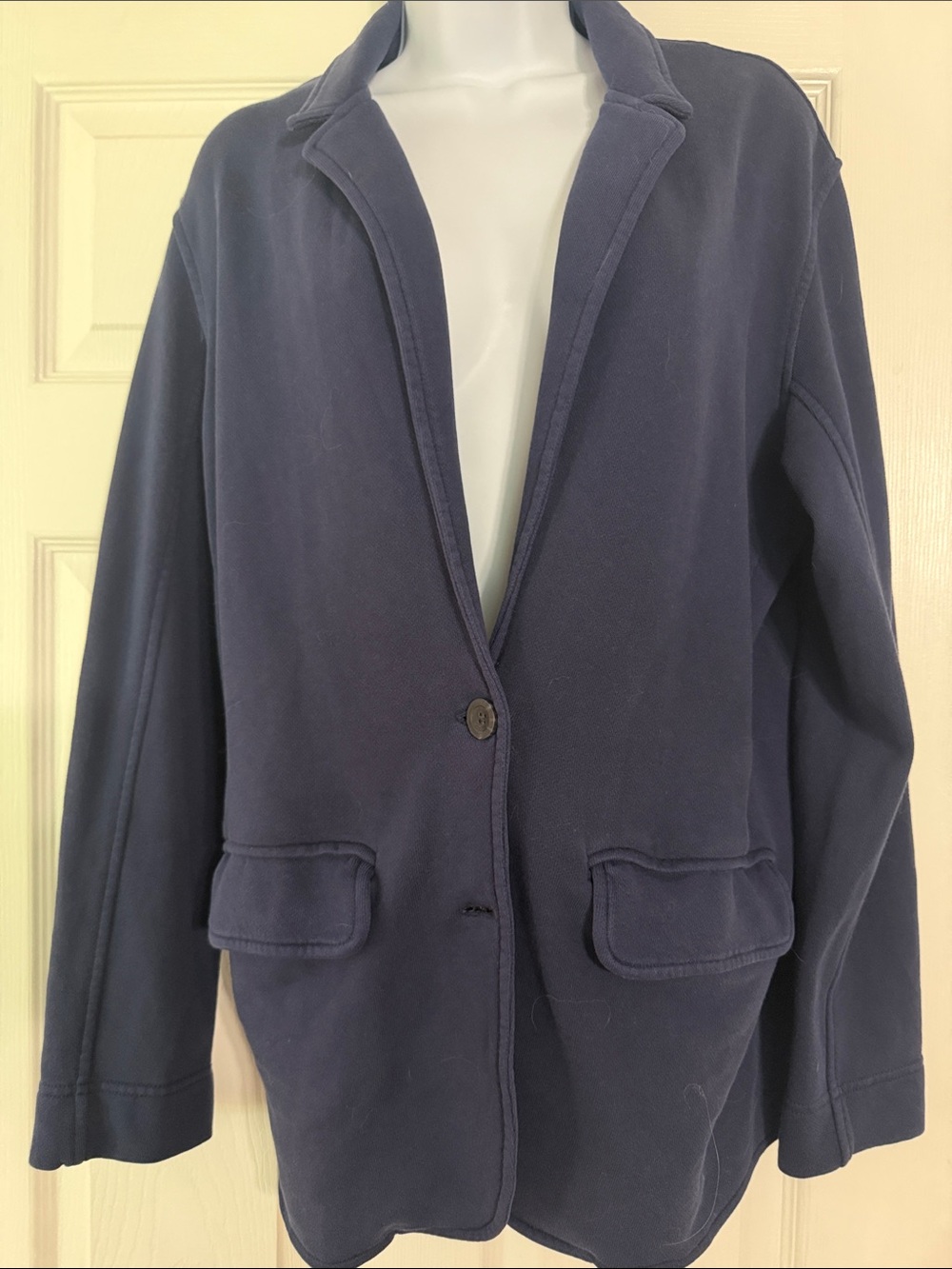 aerie Navy Single-Button Blazer Jacket